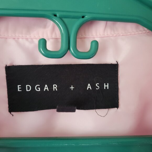 Edgar + Ash Jacket Windbreaker Snap closure Pink drawstring waist Women's XL EUC - Picture 10 of 10